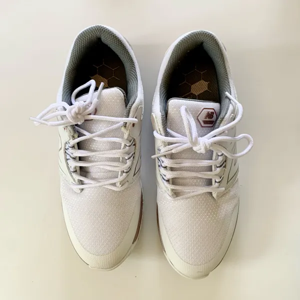 New Balance White Pink Rose Gold Silver Cheetah Golf Shoes US 6 - Image 2