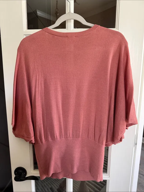 CAbi Brick Dust Rose Pink Alegria Dolman Sleeve Kimono Cardigan M - Image 3