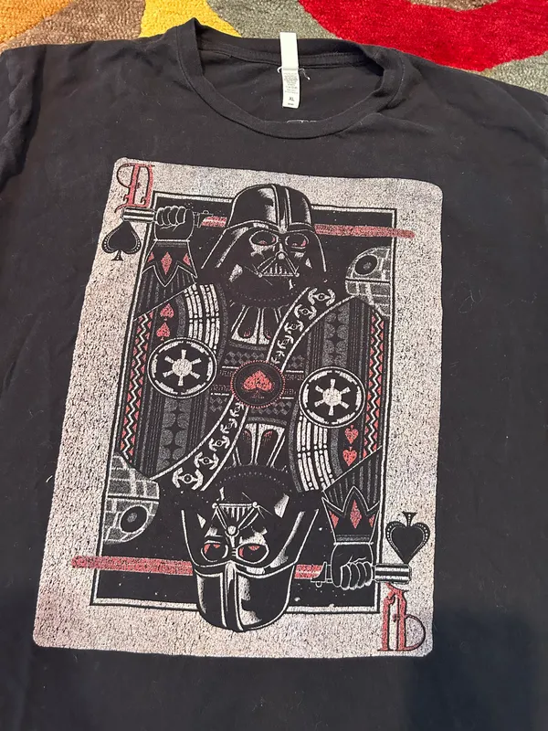 Star Wars Disney Darth Vader King of Spades Playing Cards T Shirt Adult XL - Image 2