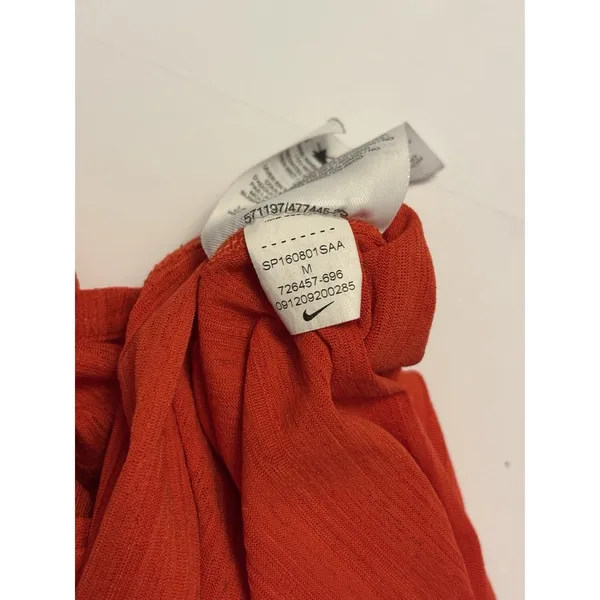 Nike Tank Top Womens Medium Orange/Red Racerback Athletic Workout Activewear - Image 4