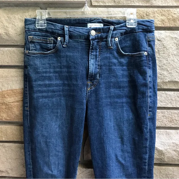 Good American Good Legs Chewed Hem Skinny Jeans 29 size 8 - Image 12