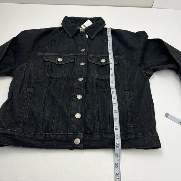 Madewell Oversized Jean‎ Jacket Womens XS Black Lunar Wash 100% Cotton M4230 NEW - Image 10