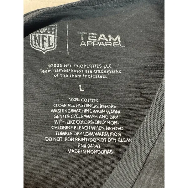 NFL Team Apparel 49ers Black Cotton Tee Shirt Womens Size L - Image 5