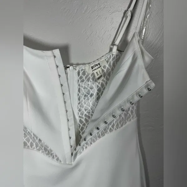 (The Buckle) Privy Bustier Mesh Inset White Mini Glam Dress Size Small - Image 6
