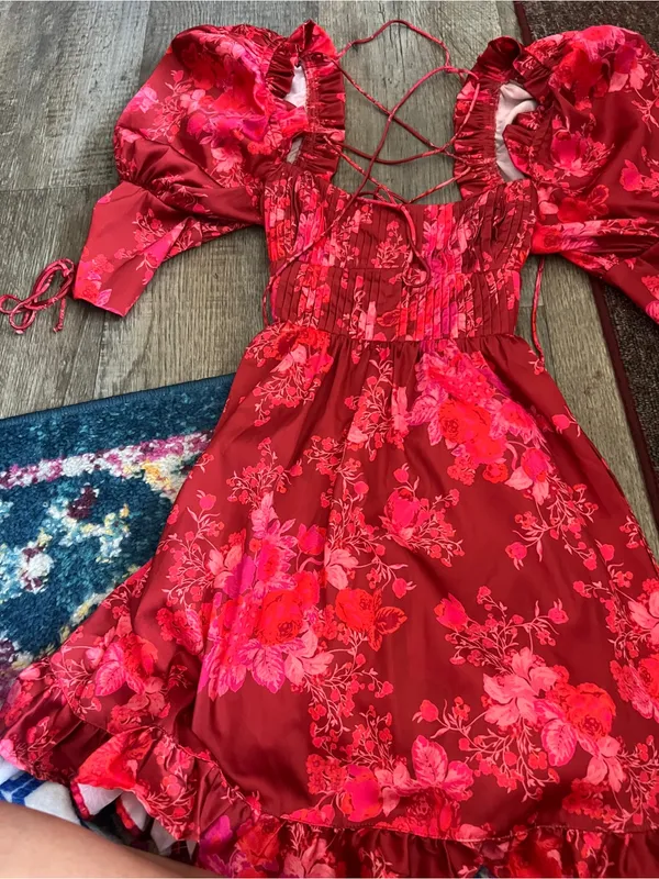 For Love and Lemons Alia Mini Dress in Red size XS - Image 14