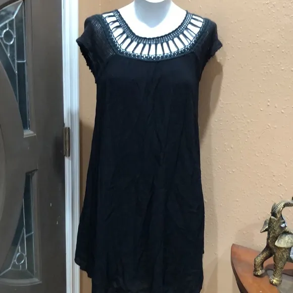 Free people black short sleeve dress - Image 3