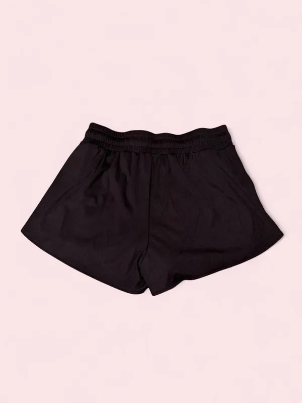 Women's Black Athletic Drawstring Shorts Size M - Image 2