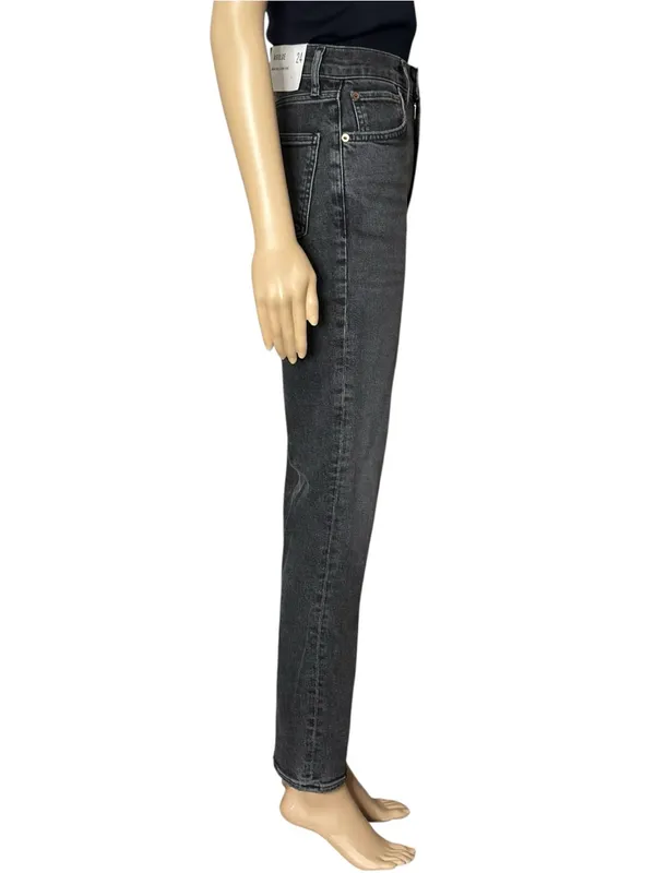AGOLDE High Rise Stovepipe Jeans, Metal, 24” - Image 8