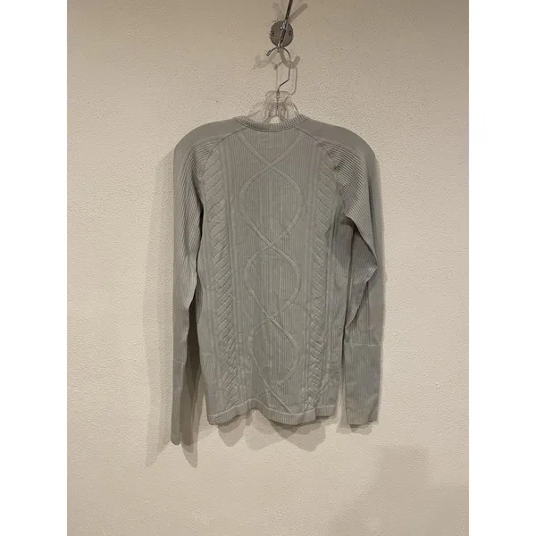 Lululemon Rest Less Shirt Womens Medium Gray Long Sleeve Crewneck Athletic - Image 4