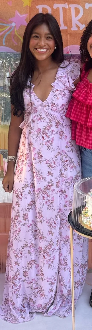 Francesca's Dress Pink Floral Maxi Dress - Image 2