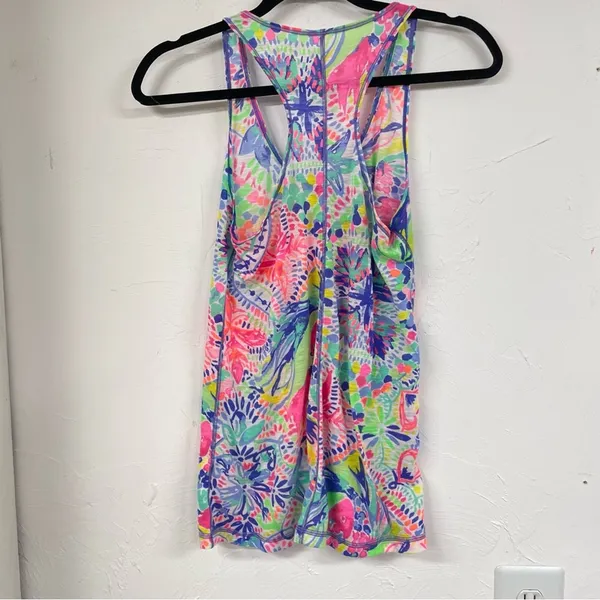 Lilly Pulitzer Multi Color Sleeveless Blouse Womens XS Bright Beachy Tropical - Image 6
