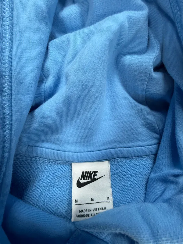 Nike Light Blue Pullover Hoodie with White Swoosh - Image 4