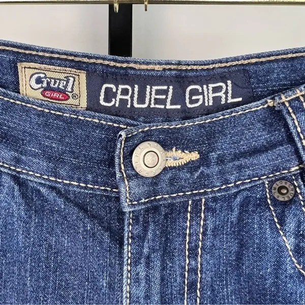 Y2K Cruel Girl Juniors 14R Bootcut Jeans Blue Western Cowgirl 100% Cotton Ranch - Image 5