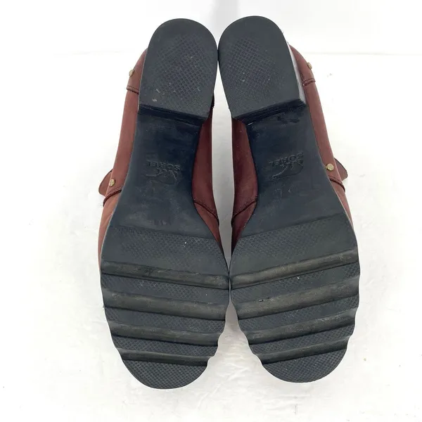 Sorel Addington Chelsea Boots Womens 10.5 Brown Waterproof Leather Heeled - Image 8
