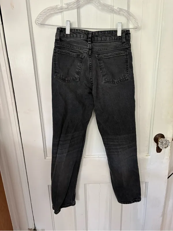 Zara Women’s Washed Black Slim Straight Jeans size 0 inseam 24 - Image 7