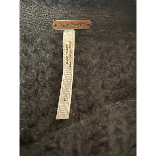 Free‎ People My Only Sunshine Cowl Neck Sweater Black Wool Alpaca Blend Small - Image 5