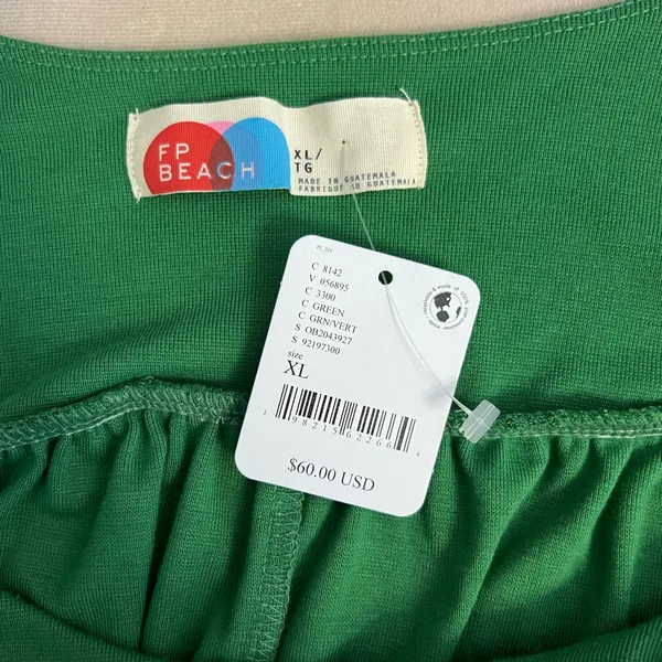 Free People FP Beach Green Babydoll Tank Top XL NWT - Image 5