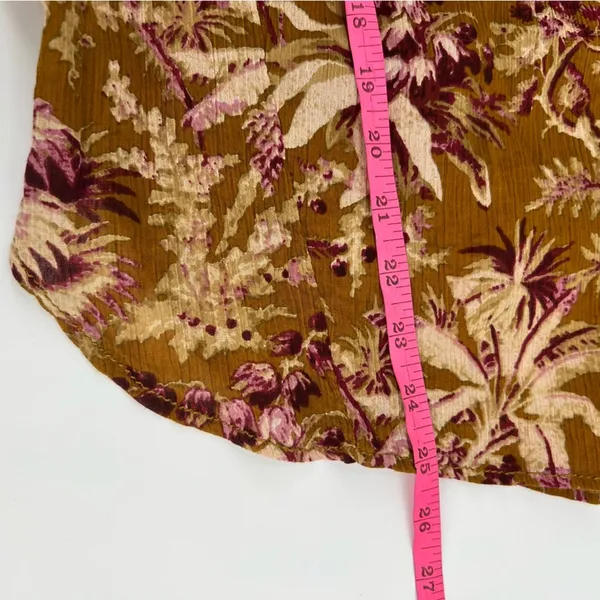 Anthropologie‎ Pilcro Short Sleeve Batwing Floral Button Up Blouse S/M - Image 9