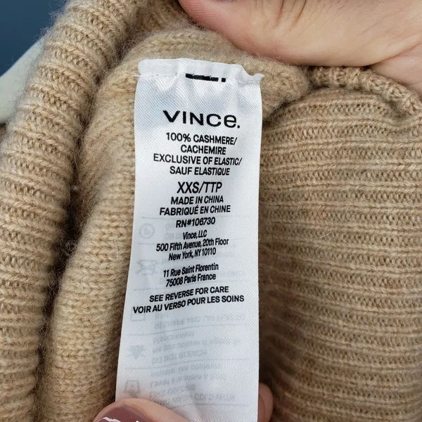 Vince Cashmere Weekend V-Neck Sweater XXS - Image 4