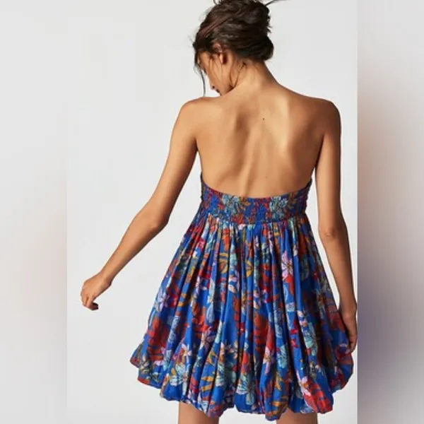 Free People Mai Tai Blue strapless dress - Image 2