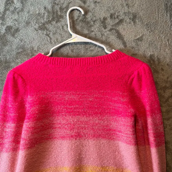 Lilly Pulitzer Olinia Sweater Pink Grenadine Marbled Ombre Wool Blend Size Small - Image 5