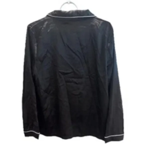 Elegant Black Satin Pajama Set Size L - Image 4