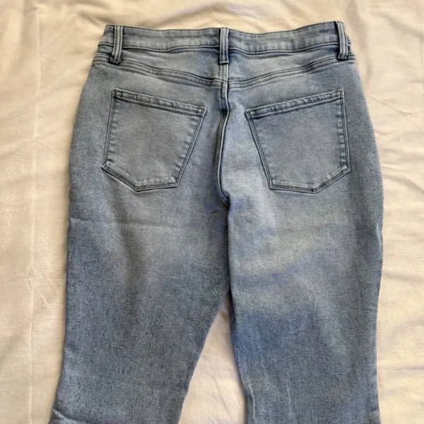 LC Lauren Conrad Light‎ Wash High Rise Skinny Jeans Button Fly Size 12 Womens - Image 7