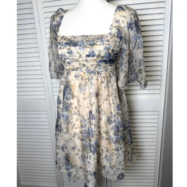 Abercrombie & Fitch Emerson Angel Sleeve Mini Dress Floral NWT Size Small - Image 4