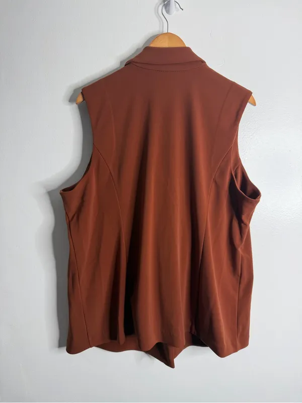 GRAVER Susan Graver Fusion‎ Regular Double Breasted Sleeveless Blazer XL - Image 3