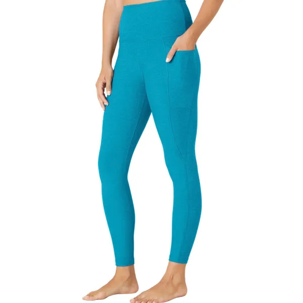 Beyond Yoga Spacedye Out‎ of Pocket High Waisted Midi Leggings Teal Blue XL NWOT - Image 4