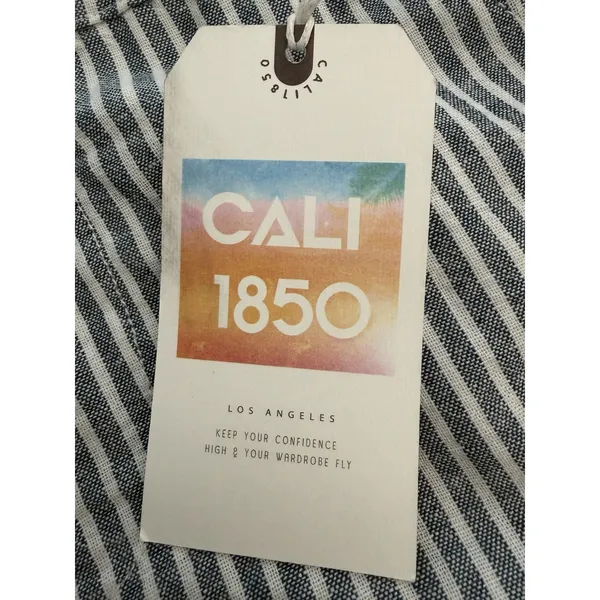Cali 1850 Los Angeles Womens Small Shorts Jumper Linen Cotton Stripe New III13-1 - Image 3