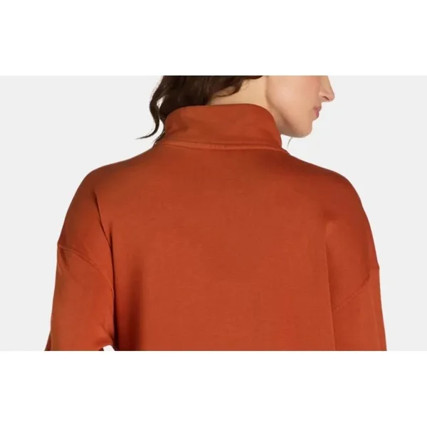 Time and Tru Womens Sweatshirt Size M Auburn Sun Washed Mock Neck Button Placket - Image 8