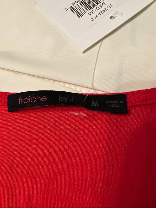 Fraiche by J Red Wrap-Front Wide-Leg Jumpsuit - NWT - Size M - Image 9