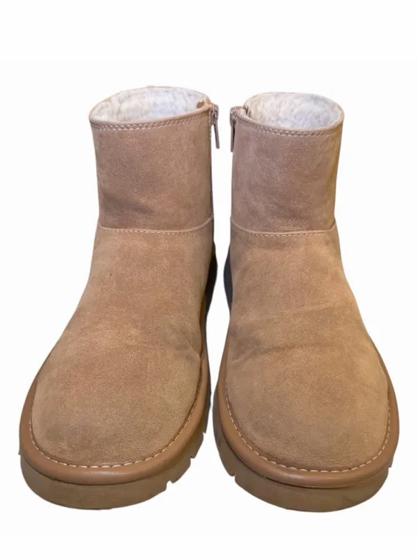 Universal Threads Light Brown Suede‎ Ankle Booties Casual Flat Shoes Womens - Image 2