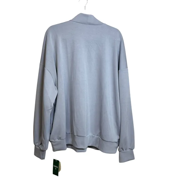 Halara Cloudful Mock Neck Oversized Sweatshirt Light Blue Grey Women Large NWT - Image 3