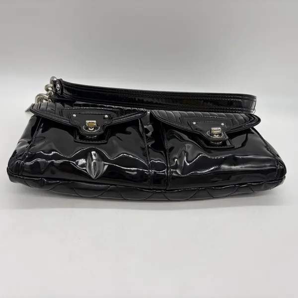 Vtg Y2K Coach Poppy Purse Liquid Gloss Turn Lock Black Quilted Pink Lining 18678 - Image 11