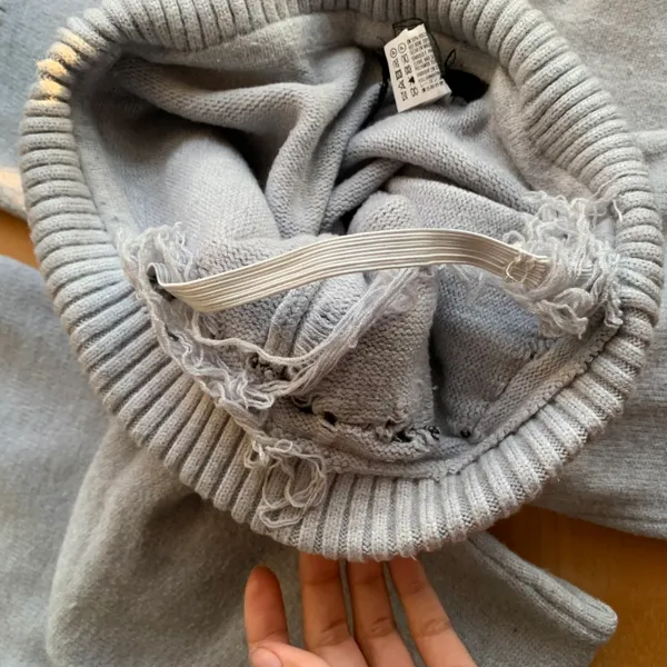 Forever 21 Gray Sweater Knit Foldover Bootcut Pants - Image 8