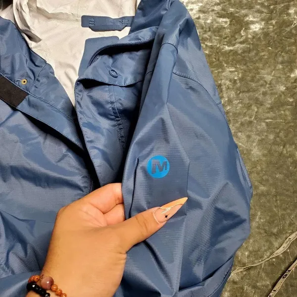 Merrell‎ Blue Hooded Pullover Windbreaker Jacket - Image 11