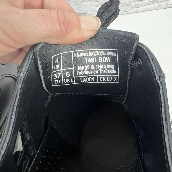 Dr.‎ Martens 1461 Bow Oxford Women's Black Smooth Leather Lace Up Shoes Size 6 - Image 11