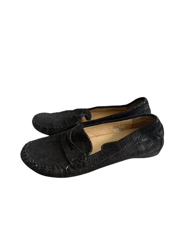VAN ELI Black Leather Loafers Flats Size 6.5 - Image 5