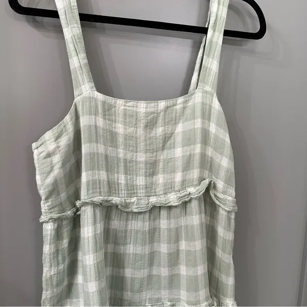 Show Me Your Mumu Napa Mini Dress Green Plaid Size Medium - Image 3