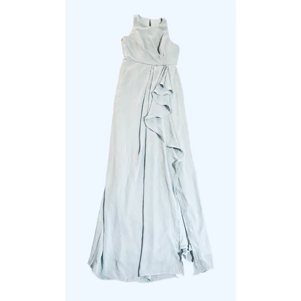 NWT‎ After Six SLEEVELESS CHIFFON DRESS WITH DRAPED FRONT SLIT Size 4 Regular - Image 3