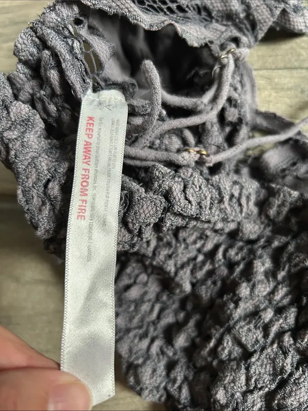 Crochet Lace Camisole Bralette in Gray - Unbranded - Image 4