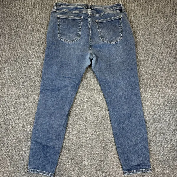 Pistola High‎ Rise Jean Medium Wash Stretch Skinny 32 Ladies Casual Cropped - Image 2