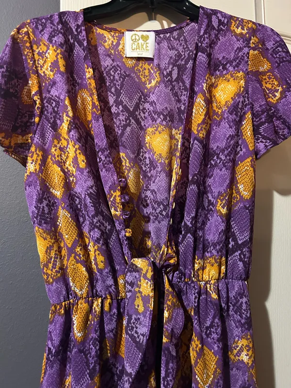 Peace Love Cake dress Purple - Image 3