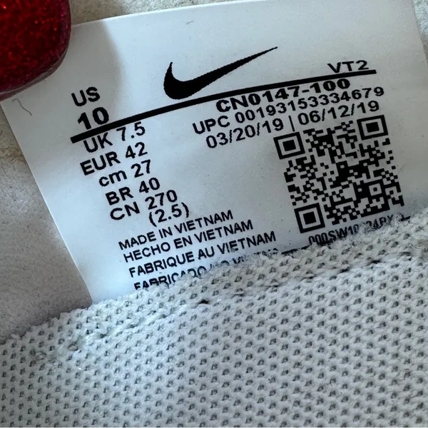 Nike React Element 55 Running Sneakers White Iridescent Women Size 10 CN0147-100 - Image 9