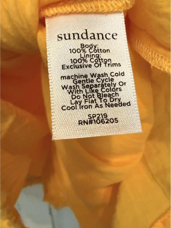 Sundance Womens XS Yellow Cotton Gauze Cross-Back Maxi Dress - Image 7