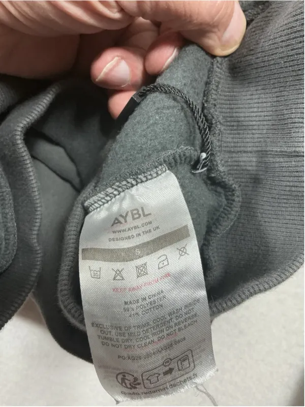 Adult AYBL Sweatpants & Hoodie Set Small Gray - Image 4