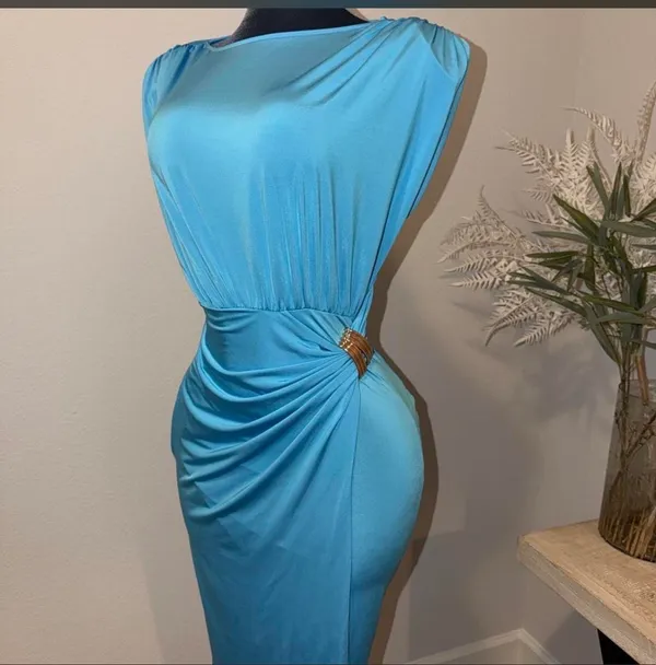 Turquoise dress Blue Size M - Image 2