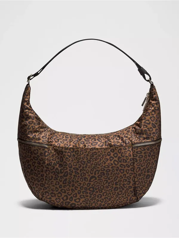 Lululemon Large Slouchy Sling Bag 13L Metal Hardware leopard print NWT - Image 3